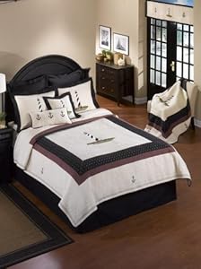 Nautical Seagulls Lighthouse Quilt Set Valance Curtains Sailboat Seaside Decor Quilts Decor Panel Quilts Quilts