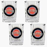 Review Great American Products  / Detroit Pistons 4 Piece Square Shot Glass Set