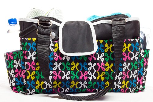Large Black Diaper Bag by Mekoh H&Bags Includes Changeing Pad
