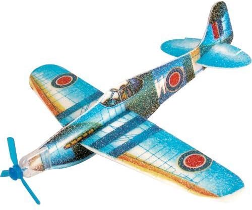 KCFT 6 Airplane Gliders - Traditional Pockey Money Toy Or Party Bag Filler For Boys Girls