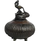Ideas for Gifts - Metal Craft Unique Handmade Indian Artifacts 3.5 x 4.5 inches (inkpot015)