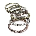 7 Piece Chainmail Fashion Bracelet Set Gold & Bronze & Silver