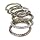 7 Piece Chainmail Fashion Bracelet Set Gold & Bronze & Silver