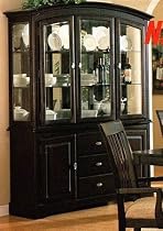 Hot Sale Coaster Cappuccino Finish Birch Veneer Buffet Hutch