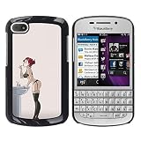 Plastic Shell Protective Case Cover || BlackBerry Q10 || Lingerie Girl Stockings @XPTECH