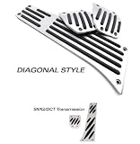 Bimmian PED9XSNDY Aluminum Pedal Set- For E90-91-92-93- SMG-DCT Transmission- Without Footrest- Diagonal Grip Style