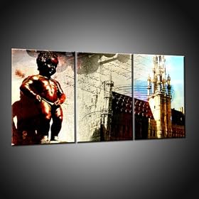 Photomontage Belgique modernes in 40x80 cm