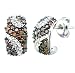 Silver Red Diamond Earrings (1.00 ctw, I-J Color, I2-I3 Clarity)