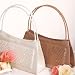 Pearl Handled Evening Bag with Sequined Panel - Bronze Satin