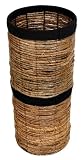 21 Banana Leaf & Steel Umbrella Stand Cane & Walking Stick Basket