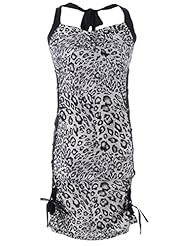 Leopard Print Sweetheart Halter Sleeveless  Dress