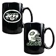 New York Jets NFL 2pc Coffee Mug Set-Helmet/Primary Logo