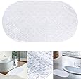 Bath Mat, Danibos Ultra Soft Non-slip Oval-shaped Antibacterial Bathroom Mat,kids Safety Bath Tub Shower Mat (clear, 27"X15")