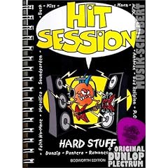 HIT SESSION - HARD STUFF im Ringeinband inkl. Plektrum - 75 erstklassige Songs f�r alle, die es etwas h�rter m�gen von AC/DC, METALLICA, KORN, SLAYER, MEGADEATH u.a. f�r Gitarre/Gesang/Keyboard (Ringbindung DIN A5) (Noten/Sheetmusic)