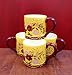 4PC COFFEE MUGS, LARGE MUGS TUSCANY GARDEN DECOR