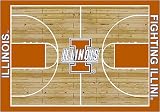 Milliken P/#533324-C/#1113 College Court Illinois Fighting Illini Rug