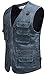 Mrignt Mens Casual Loose Fit Multi-Pockets Zipper Denim Vest Jackets