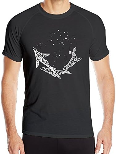Men Swimming Dolphin Sea Animal Athletic Quick Dry Sport T-Shirt Running TEE
