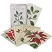Cavallini Glitter Cards Holiday Botanical 12 cards (6 designs) in tin