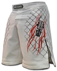 Elite Fight Shorts - Black or White for MMA, BJJ, Jiu Jitsu, Grappling, No Gi, Wrestling (Waist 42