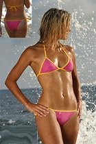 Bubble Gum Brazilian Tie (Yellow/Pink) Bikini