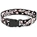 Buckle-Down PC-W30658-L Flying Pigs Black/White/Pink Plastic Clip Collar, Large/15-26