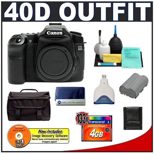 Canon EOS 40D 10.1MP Digital SLR Camera (Body Only) + 4GB Cameta Accessory Kit