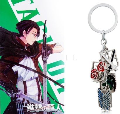 Sky Buddy Four Pendants Anime Attack on Titan Keychain
