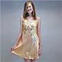 Silk Chemise Lingerie -- Sweet Dreams -- 100% Silk with Hand Painted Art (Color: Coral)