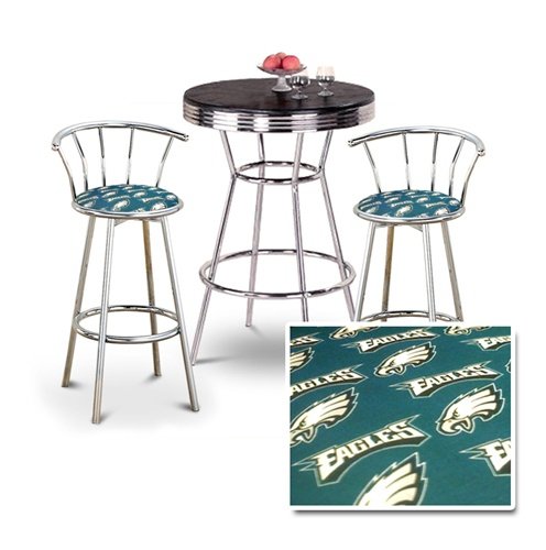 Chrome Bar Table & 2 Chrome 29