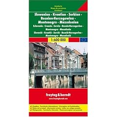 Slovenia, Croatia, Serbia-Montenegro, Bosnia-Hercegovina, Macedonia Road Map (Country Road & Touring)