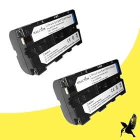 Two Halcyon 2000 mAH Lithium Ion Replacement Battery for Sony HDR-FX1 3-CCD HDV High Definition Digital Camcorder and Sony NP-F550