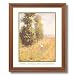 Claude Monet French Girl Tree Flowers Landscape Picture Oak Framed Art Print