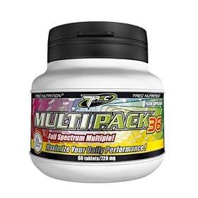 Trec Nutrition Multi Vitamin Pack 36 -(240 Tablets) Vitamin A,C,D,E,B1,B2,B3,B5,B6,B12,H,Folic Acid,Iron, Calcium,Iodine,Magnesium,Zinc