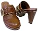 COACH CANDACE SIGNATURE BROWN MULES SHOES CLOGS NEW