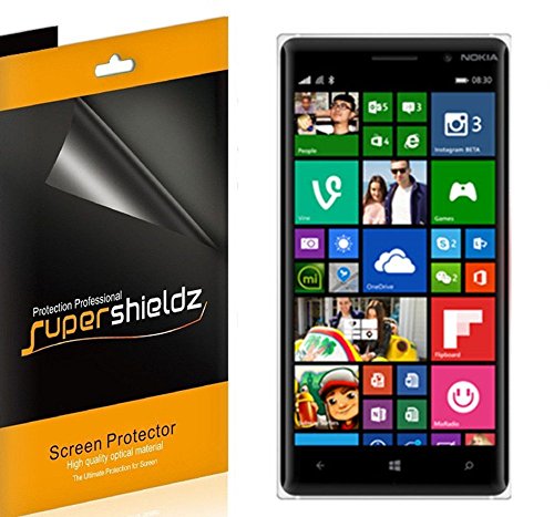 [6-Pack] SUPERSHIELDZ- High Definition Clear Screen Protector For Nokia Lumia 830 + Lifetime Replacements Warranty [6-PACK] - Retail Packaging
