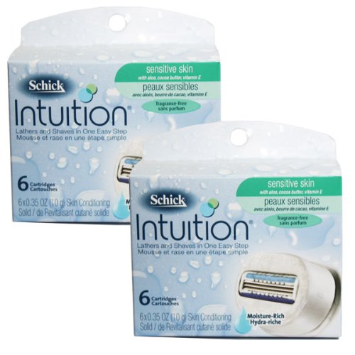 2-Pack Schick Intuition Sensitive Skin 6-Count Packages 2-Pack Schick Intuition Sensitive Skin 6-Count Packages