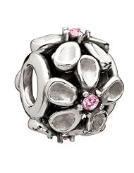 Authentic Chamilia Charm "Dazzling Daisy" - Pink Swarovski 2025-0754