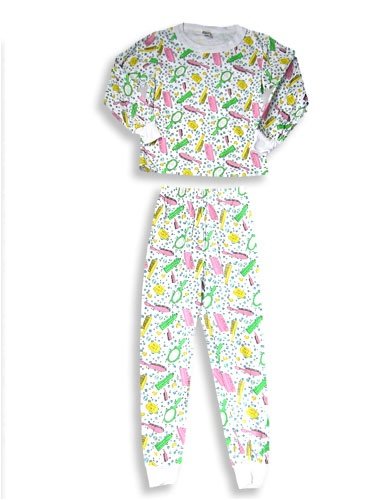 Private Label - Girls 2-Piece Pajama Set, White, Multi