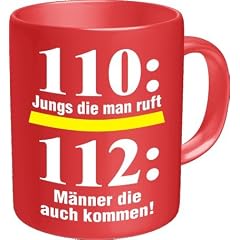 Fun Tasse 112 Maenner die auch kommen! Feuerwehr Tasse