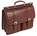 Siamod 25594 Signorini Oil Pull-Up Leather Double Compartment Laptop Case (Cognac)