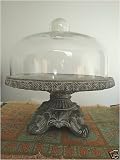 Cake Stand Ceramic Antique Finish 12h, 11.25d
