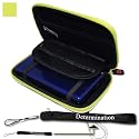 Kroo Eva Cube Carrying Zipper Case (Green) with Determination Hand Strap For Nintendo DSi DS Lite