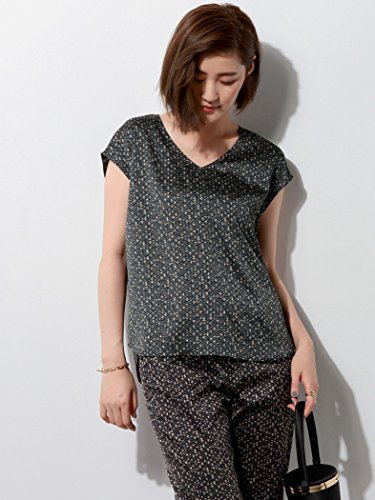 (ユナイテッドアローズ) UNITED ARROWS UBCE P スクエア プリント Vネック ブラウス 15162154082