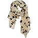 Cut Big Black Bowknot Print Chiffon Long Scarf ,Apricot