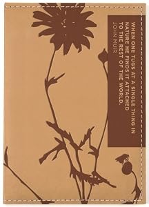 Eco-Friendly Diary Journal Nature Quote on Recycled Leather, Lined, 5 "x 7"