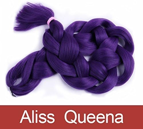Aliss Queena(TM)5Pcs/Lot Fashional Dark Red 82" Long Straight Braiding Hair Heat Resistant Kanekalon Jumbo Braid Extension