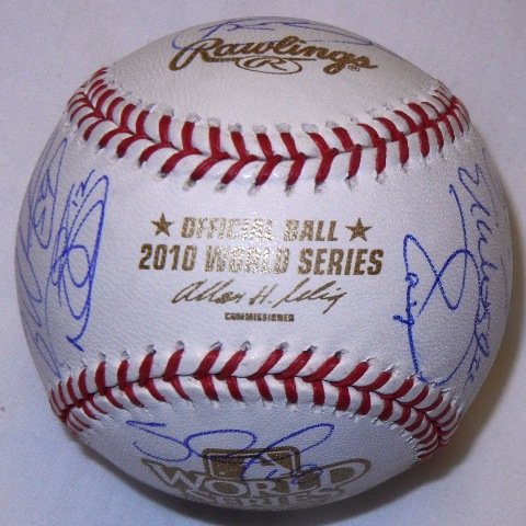 2010 San Francisco Giants Team Signed World Series Baseball W/PROOF, Pictures Of They Players Signing For Us, Tim Lincecum, Matt Cain, Buster Posey, Jonathan Sanchez, Cody Ross, Pablo Sandoval and More, World Series Champions