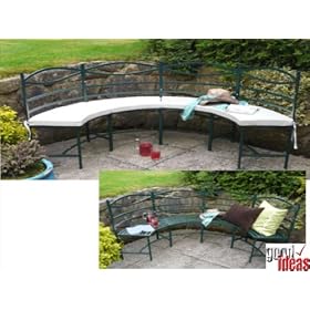 Semi Circle Garden Bench (476)-Relax in your garden