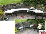 Semi Circle Garden Bench (476)-Relax in your garden